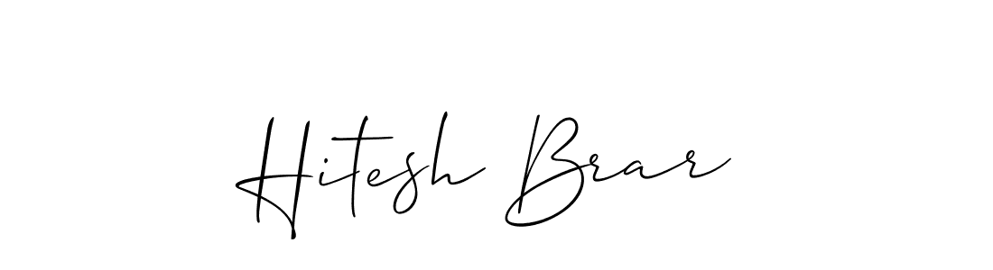 Make a beautiful signature design for name Hitesh Brar. Use this online signature maker to create a handwritten signature for free. Hitesh Brar signature style 2 images and pictures png