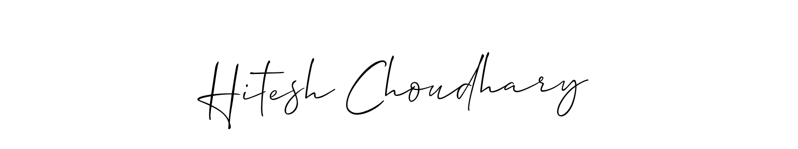 Make a beautiful signature design for name Hitesh Choudhary. With this signature (Allison_Script) style, you can create a handwritten signature for free. Hitesh Choudhary signature style 2 images and pictures png
