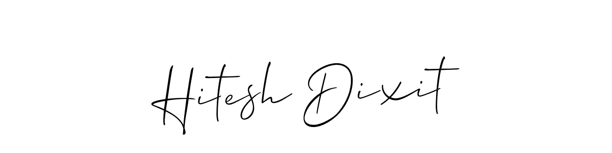 The best way (Allison_Script) to make a short signature is to pick only two or three words in your name. The name Hitesh Dixit include a total of six letters. For converting this name. Hitesh Dixit signature style 2 images and pictures png