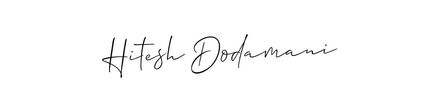 How to Draw Hitesh Dodamani signature style? Allison_Script is a latest design signature styles for name Hitesh Dodamani. Hitesh Dodamani signature style 2 images and pictures png