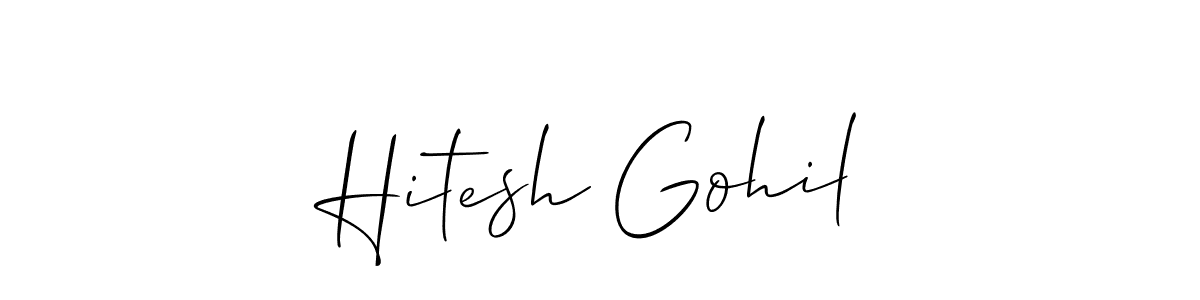 Best and Professional Signature Style for Hitesh Gohil. Allison_Script Best Signature Style Collection. Hitesh Gohil signature style 2 images and pictures png