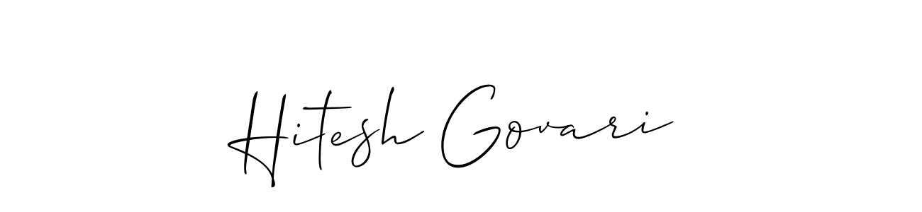 Best and Professional Signature Style for Hitesh Govari. Allison_Script Best Signature Style Collection. Hitesh Govari signature style 2 images and pictures png