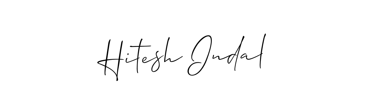 You can use this online signature creator to create a handwritten signature for the name Hitesh Indal. This is the best online autograph maker. Hitesh Indal signature style 2 images and pictures png