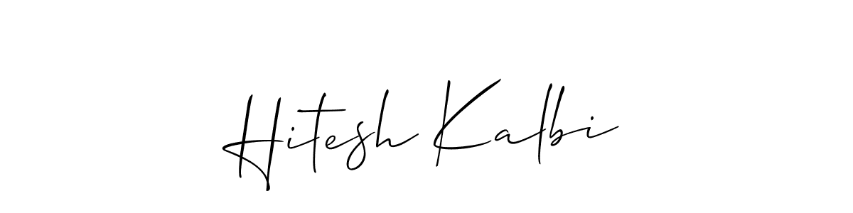 Also we have Hitesh Kalbi name is the best signature style. Create professional handwritten signature collection using Allison_Script autograph style. Hitesh Kalbi signature style 2 images and pictures png