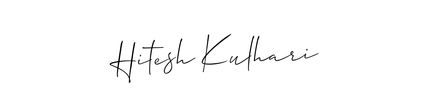 How to Draw Hitesh Kulhari signature style? Allison_Script is a latest design signature styles for name Hitesh Kulhari. Hitesh Kulhari signature style 2 images and pictures png