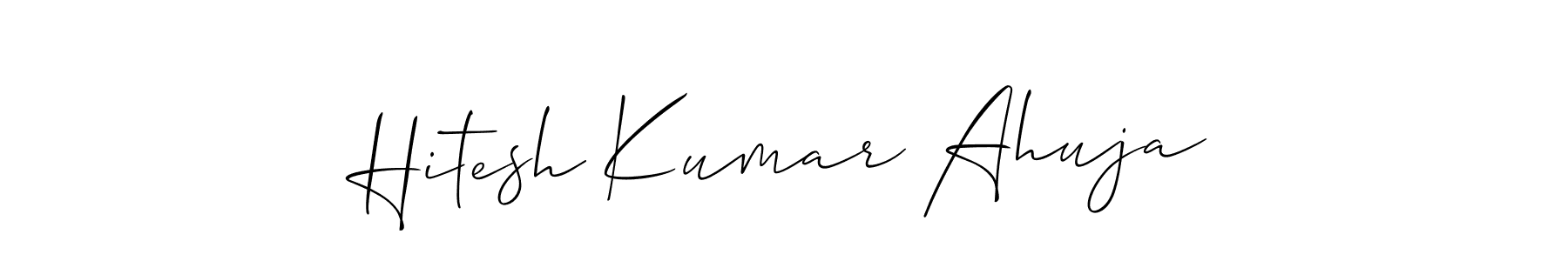 Make a beautiful signature design for name Hitesh Kumar Ahuja. Use this online signature maker to create a handwritten signature for free. Hitesh Kumar Ahuja signature style 2 images and pictures png
