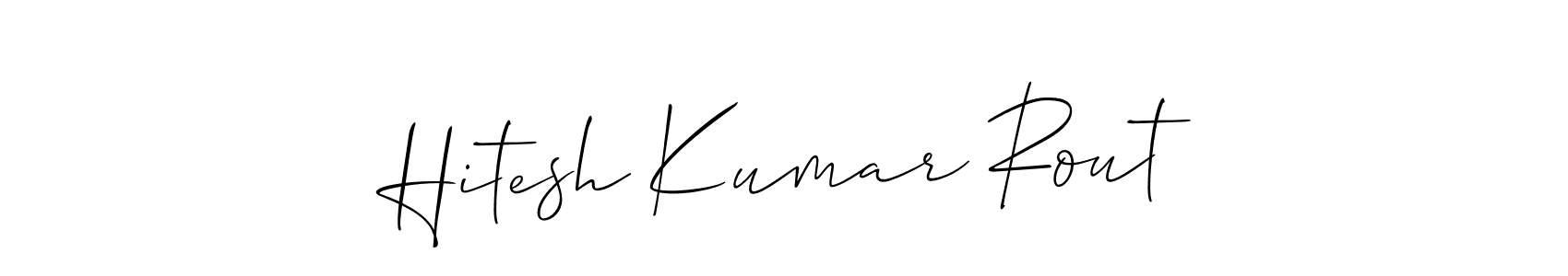 Also You can easily find your signature by using the search form. We will create Hitesh Kumar Rout name handwritten signature images for you free of cost using Allison_Script sign style. Hitesh Kumar Rout signature style 2 images and pictures png