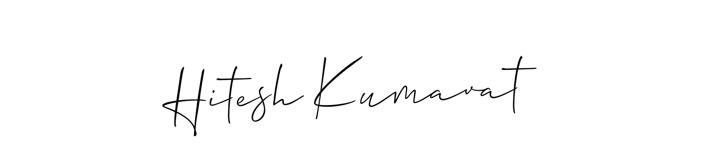 Design your own signature with our free online signature maker. With this signature software, you can create a handwritten (Allison_Script) signature for name Hitesh Kumavat. Hitesh Kumavat signature style 2 images and pictures png