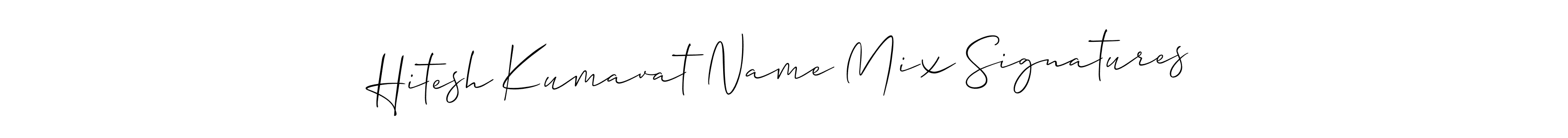 Also You can easily find your signature by using the search form. We will create Hitesh Kumavat Name Mix Signatures name handwritten signature images for you free of cost using Allison_Script sign style. Hitesh Kumavat Name Mix Signatures signature style 2 images and pictures png