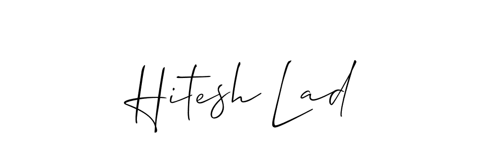 Best and Professional Signature Style for Hitesh Lad. Allison_Script Best Signature Style Collection. Hitesh Lad signature style 2 images and pictures png