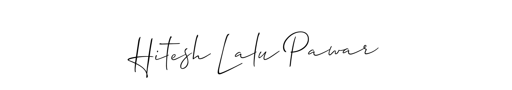 Make a beautiful signature design for name Hitesh Lalu Pawar. Use this online signature maker to create a handwritten signature for free. Hitesh Lalu Pawar signature style 2 images and pictures png