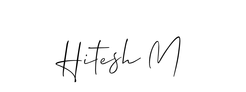 This is the best signature style for the Hitesh M name. Also you like these signature font (Allison_Script). Mix name signature. Hitesh M signature style 2 images and pictures png