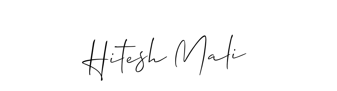 You should practise on your own different ways (Allison_Script) to write your name (Hitesh Mali) in signature. don't let someone else do it for you. Hitesh Mali signature style 2 images and pictures png