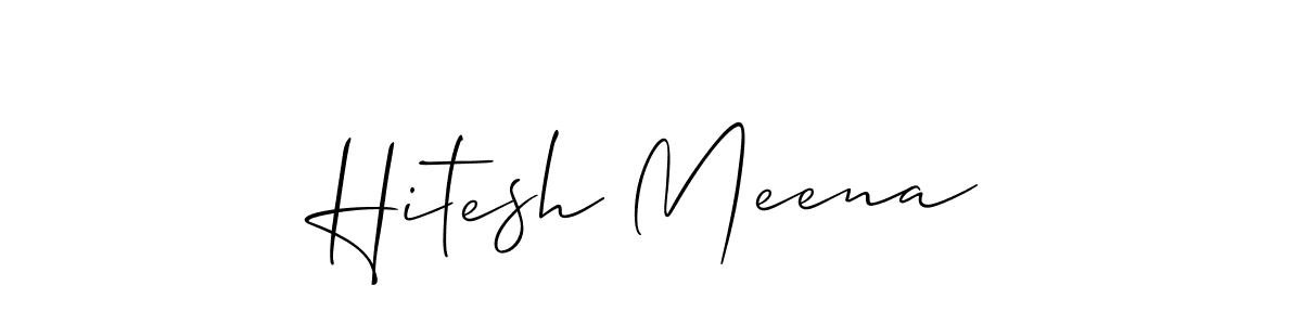You can use this online signature creator to create a handwritten signature for the name Hitesh Meena. This is the best online autograph maker. Hitesh Meena signature style 2 images and pictures png