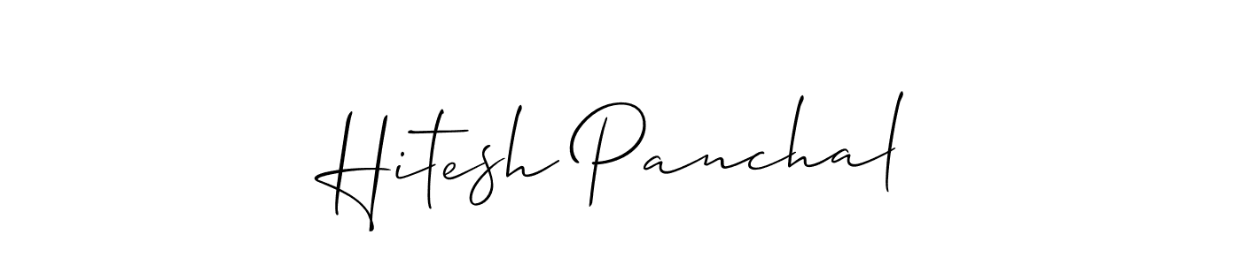 Create a beautiful signature design for name Hitesh Panchal. With this signature (Allison_Script) fonts, you can make a handwritten signature for free. Hitesh Panchal signature style 2 images and pictures png