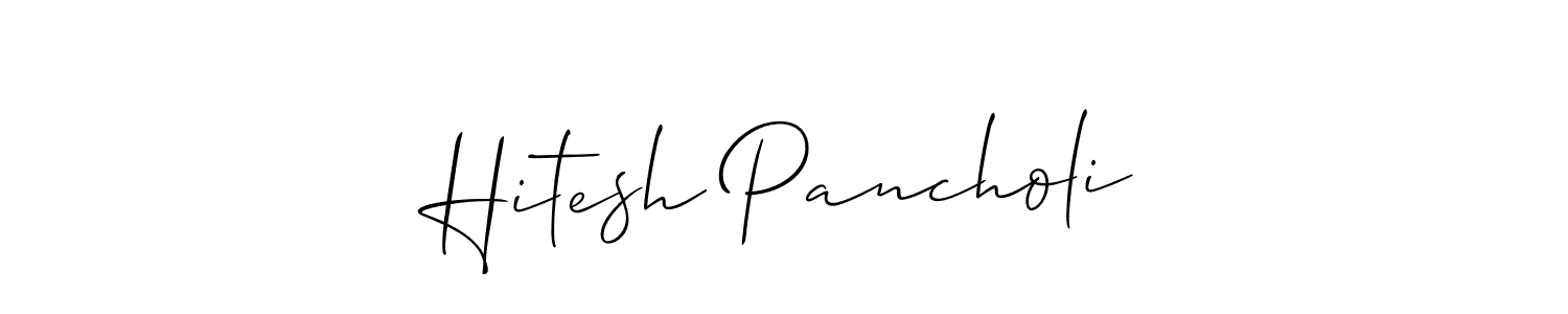 Use a signature maker to create a handwritten signature online. With this signature software, you can design (Allison_Script) your own signature for name Hitesh Pancholi. Hitesh Pancholi signature style 2 images and pictures png