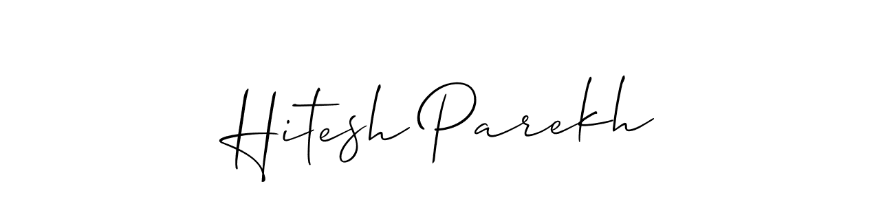 Allison_Script is a professional signature style that is perfect for those who want to add a touch of class to their signature. It is also a great choice for those who want to make their signature more unique. Get Hitesh Parekh name to fancy signature for free. Hitesh Parekh signature style 2 images and pictures png