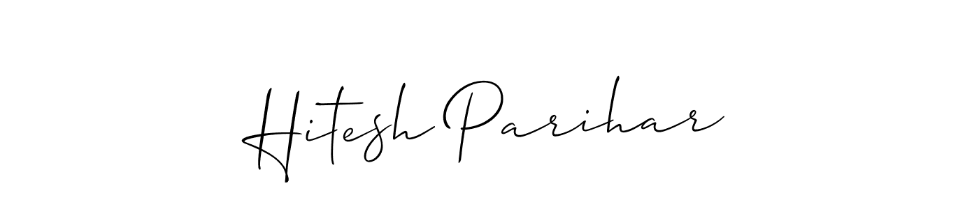 Similarly Allison_Script is the best handwritten signature design. Signature creator online .You can use it as an online autograph creator for name Hitesh Parihar. Hitesh Parihar signature style 2 images and pictures png
