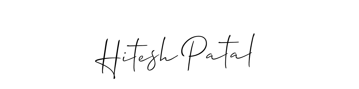 Design your own signature with our free online signature maker. With this signature software, you can create a handwritten (Allison_Script) signature for name Hitesh Patal. Hitesh Patal signature style 2 images and pictures png