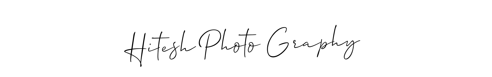 This is the best signature style for the Hitesh Photo Graphy name. Also you like these signature font (Allison_Script). Mix name signature. Hitesh Photo Graphy signature style 2 images and pictures png