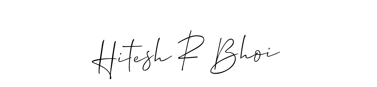 Make a beautiful signature design for name Hitesh R Bhoi. With this signature (Allison_Script) style, you can create a handwritten signature for free. Hitesh R Bhoi signature style 2 images and pictures png