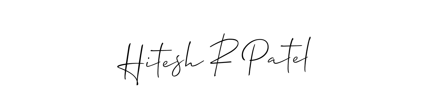 How to Draw Hitesh R Patel signature style? Allison_Script is a latest design signature styles for name Hitesh R Patel. Hitesh R Patel signature style 2 images and pictures png