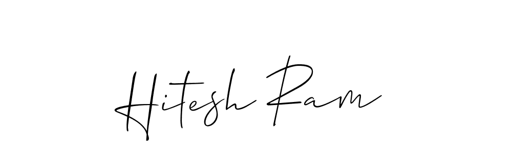 How to make Hitesh Ram signature? Allison_Script is a professional autograph style. Create handwritten signature for Hitesh Ram name. Hitesh Ram signature style 2 images and pictures png