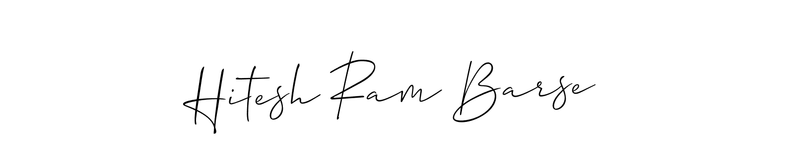You should practise on your own different ways (Allison_Script) to write your name (Hitesh Ram Barse) in signature. don't let someone else do it for you. Hitesh Ram Barse signature style 2 images and pictures png