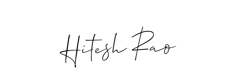 Also You can easily find your signature by using the search form. We will create Hitesh Rao name handwritten signature images for you free of cost using Allison_Script sign style. Hitesh Rao signature style 2 images and pictures png