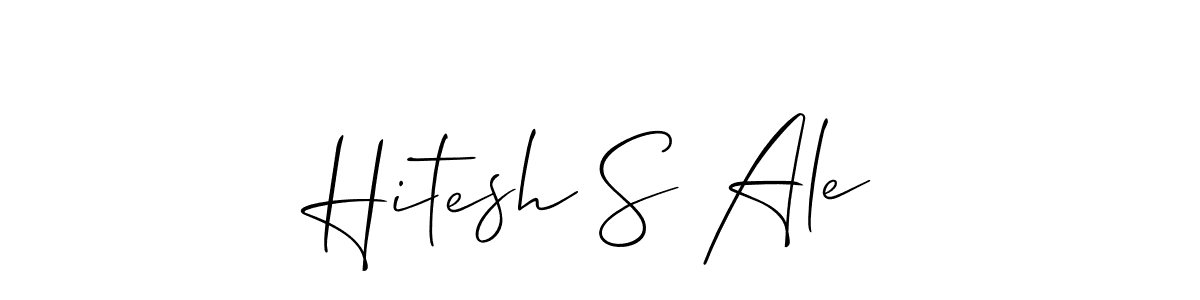 Use a signature maker to create a handwritten signature online. With this signature software, you can design (Allison_Script) your own signature for name Hitesh S Ale. Hitesh S Ale signature style 2 images and pictures png