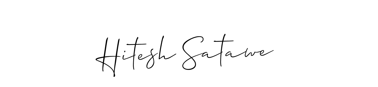 How to Draw Hitesh Satawe signature style? Allison_Script is a latest design signature styles for name Hitesh Satawe. Hitesh Satawe signature style 2 images and pictures png