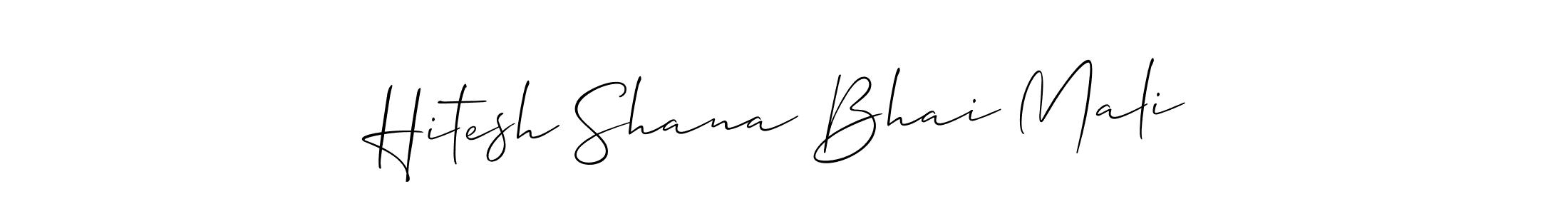 Hitesh Shana Bhai Mali stylish signature style. Best Handwritten Sign (Allison_Script) for my name. Handwritten Signature Collection Ideas for my name Hitesh Shana Bhai Mali. Hitesh Shana Bhai Mali signature style 2 images and pictures png