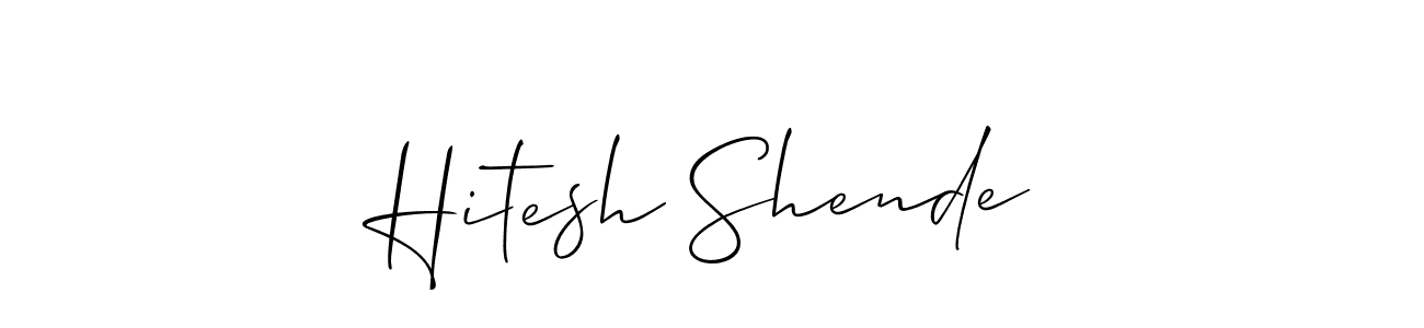 Also we have Hitesh Shende name is the best signature style. Create professional handwritten signature collection using Allison_Script autograph style. Hitesh Shende signature style 2 images and pictures png