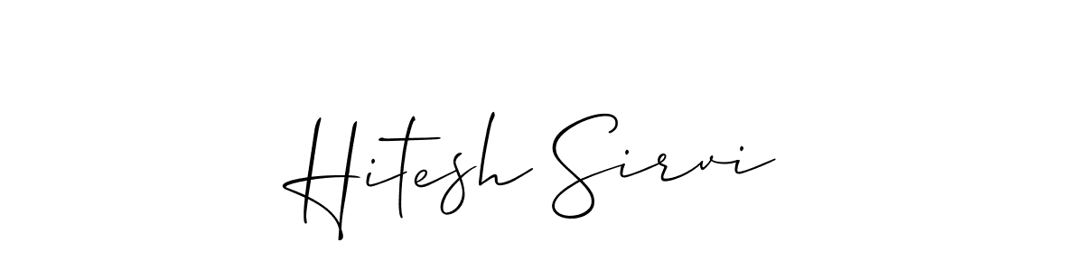 The best way (Allison_Script) to make a short signature is to pick only two or three words in your name. The name Hitesh Sirvi include a total of six letters. For converting this name. Hitesh Sirvi signature style 2 images and pictures png