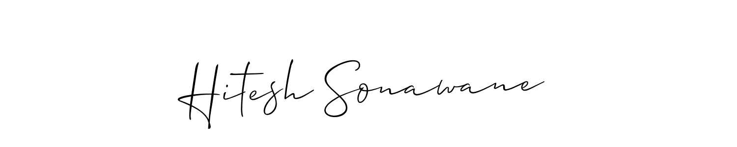 Also we have Hitesh Sonawane name is the best signature style. Create professional handwritten signature collection using Allison_Script autograph style. Hitesh Sonawane signature style 2 images and pictures png