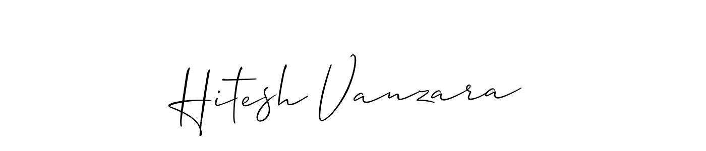 This is the best signature style for the Hitesh Vanzara name. Also you like these signature font (Allison_Script). Mix name signature. Hitesh Vanzara signature style 2 images and pictures png