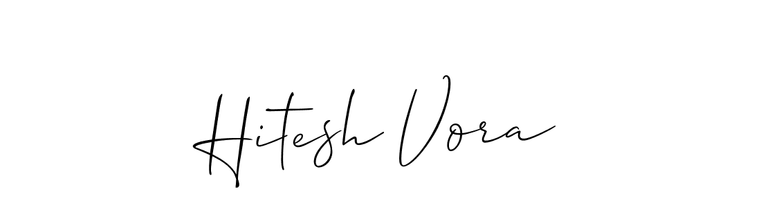 Make a beautiful signature design for name Hitesh Vora. With this signature (Allison_Script) style, you can create a handwritten signature for free. Hitesh Vora signature style 2 images and pictures png