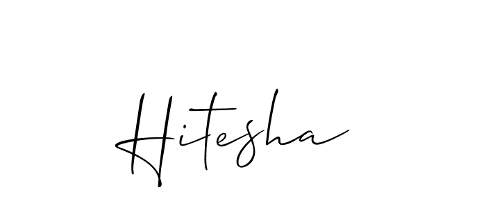 How to make Hitesha name signature. Use Allison_Script style for creating short signs online. This is the latest handwritten sign. Hitesha signature style 2 images and pictures png