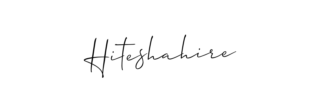 Make a beautiful signature design for name Hiteshahire. With this signature (Allison_Script) style, you can create a handwritten signature for free. Hiteshahire signature style 2 images and pictures png