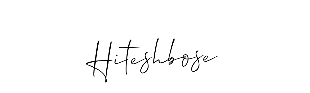 Design your own signature with our free online signature maker. With this signature software, you can create a handwritten (Allison_Script) signature for name Hiteshbose. Hiteshbose signature style 2 images and pictures png