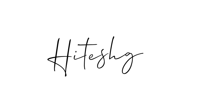 The best way (Allison_Script) to make a short signature is to pick only two or three words in your name. The name Hiteshg include a total of six letters. For converting this name. Hiteshg signature style 2 images and pictures png