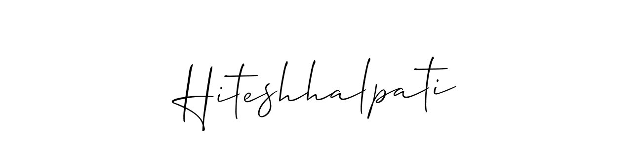 How to make Hiteshhalpati name signature. Use Allison_Script style for creating short signs online. This is the latest handwritten sign. Hiteshhalpati signature style 2 images and pictures png