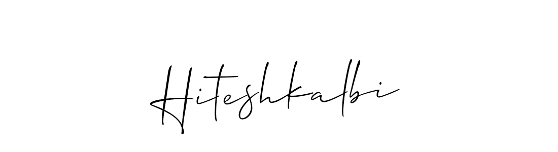 Use a signature maker to create a handwritten signature online. With this signature software, you can design (Allison_Script) your own signature for name Hiteshkalbi. Hiteshkalbi signature style 2 images and pictures png