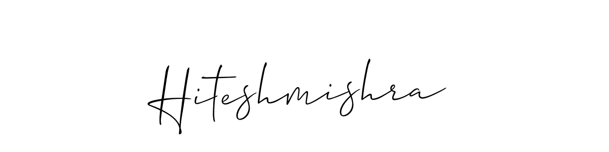 Allison_Script is a professional signature style that is perfect for those who want to add a touch of class to their signature. It is also a great choice for those who want to make their signature more unique. Get Hiteshmishra name to fancy signature for free. Hiteshmishra signature style 2 images and pictures png