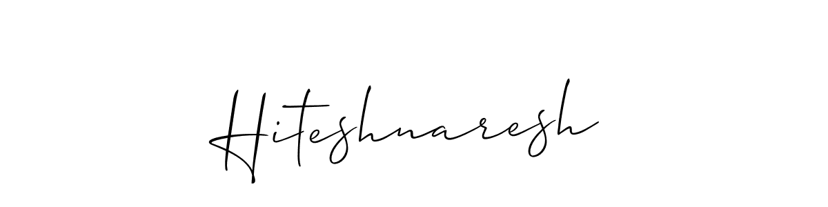 Also we have Hiteshnaresh name is the best signature style. Create professional handwritten signature collection using Allison_Script autograph style. Hiteshnaresh signature style 2 images and pictures png