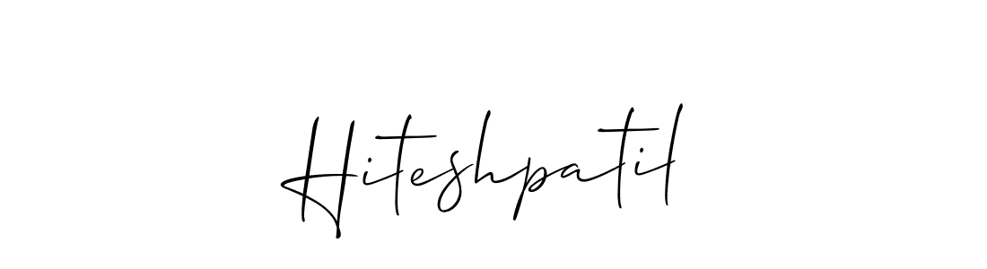Create a beautiful signature design for name Hiteshpatil. With this signature (Allison_Script) fonts, you can make a handwritten signature for free. Hiteshpatil signature style 2 images and pictures png