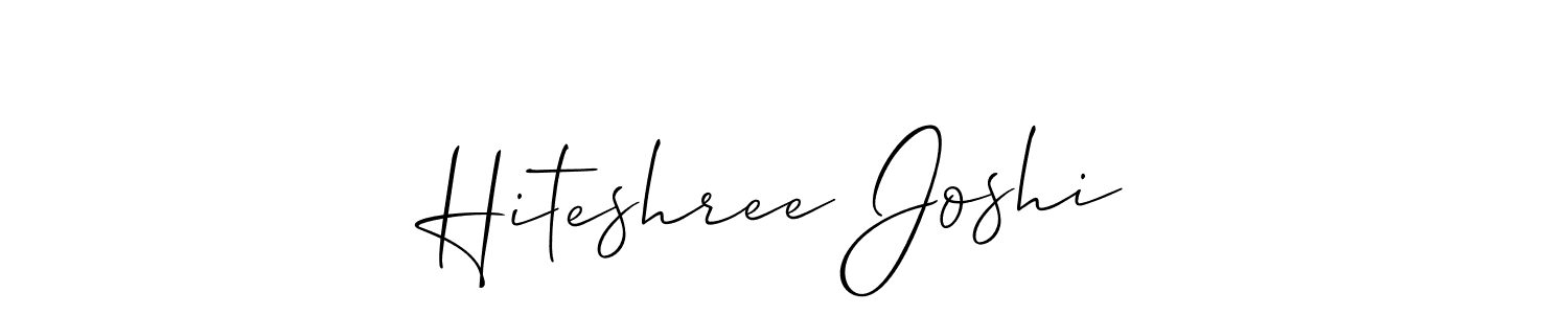 Similarly Allison_Script is the best handwritten signature design. Signature creator online .You can use it as an online autograph creator for name Hiteshree Joshi. Hiteshree Joshi signature style 2 images and pictures png