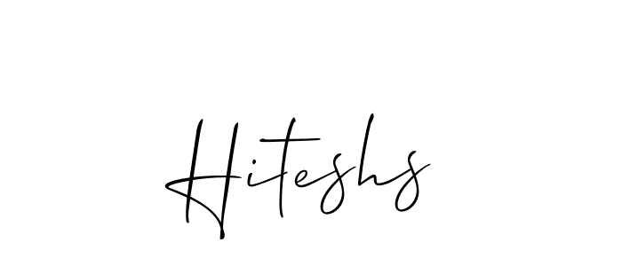 Design your own signature with our free online signature maker. With this signature software, you can create a handwritten (Allison_Script) signature for name Hiteshs. Hiteshs signature style 2 images and pictures png