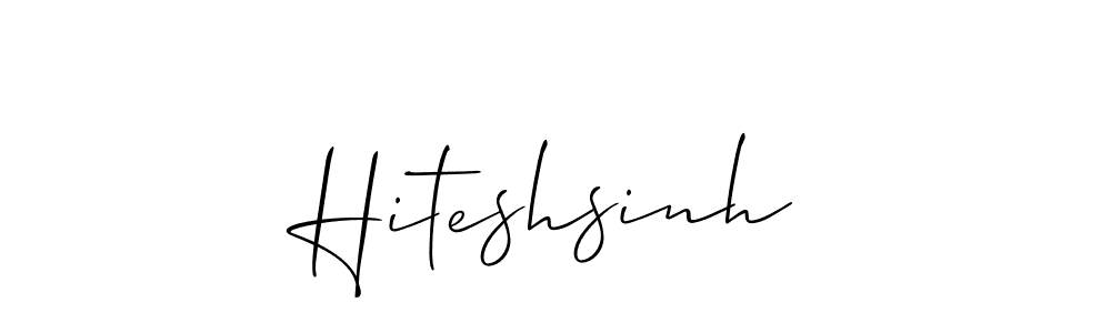 Use a signature maker to create a handwritten signature online. With this signature software, you can design (Allison_Script) your own signature for name Hiteshsinh. Hiteshsinh signature style 2 images and pictures png