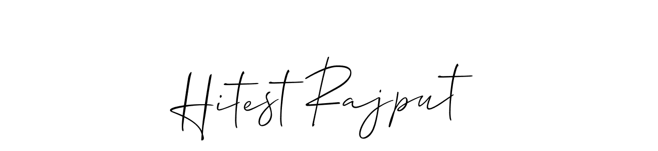 Also we have Hitest Rajput name is the best signature style. Create professional handwritten signature collection using Allison_Script autograph style. Hitest Rajput signature style 2 images and pictures png